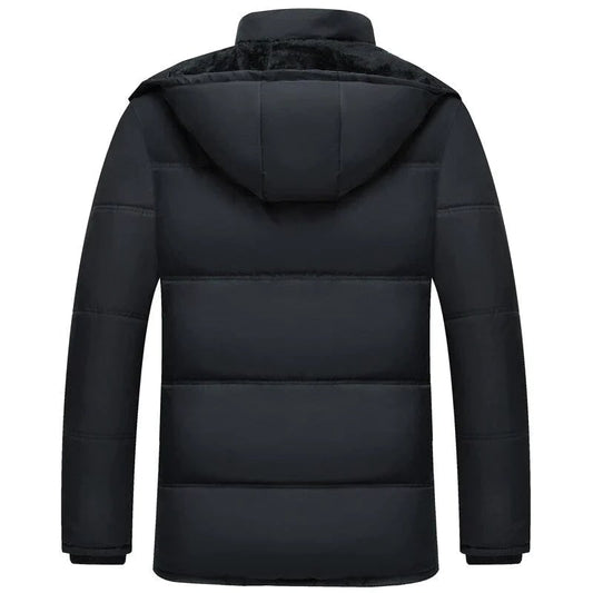 Heren Winterjas met Capuchon, Puffer Winterjas Zwart 2