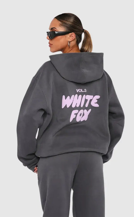 Oversized trainingspak voor dames met hoodie en joggingbroek 2