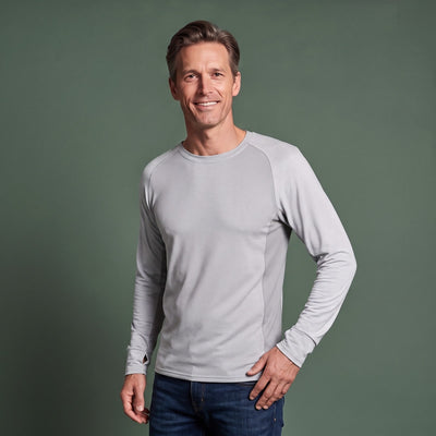 Thermo Shirt Langarm Herre, Langærmet Termotrøje med Vaffelstruktur