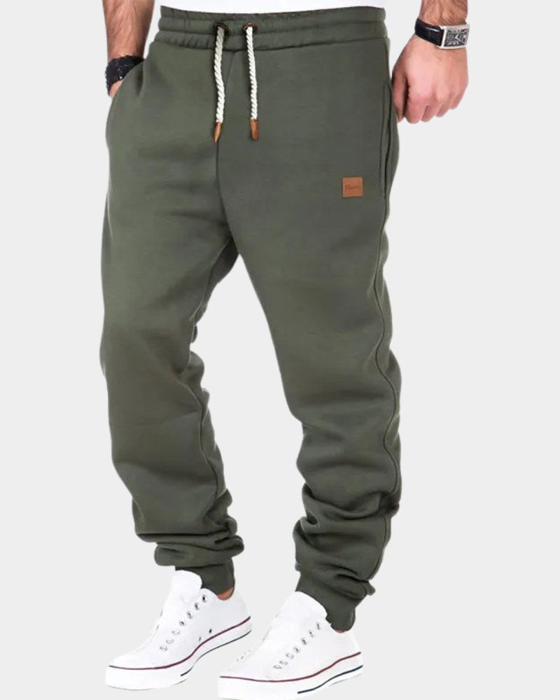 Joggingbukser Herre Varme med Elastisk Linning og Ribkanter 5
