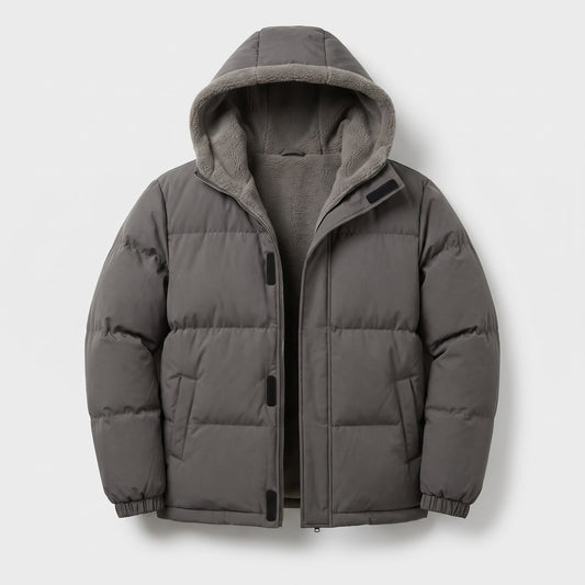 Winterjas Mannen, Warme Pufferjas met Capuchon en Voering 1