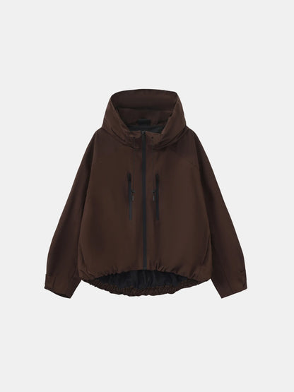 Kort oversized regnjakke i én størrelse