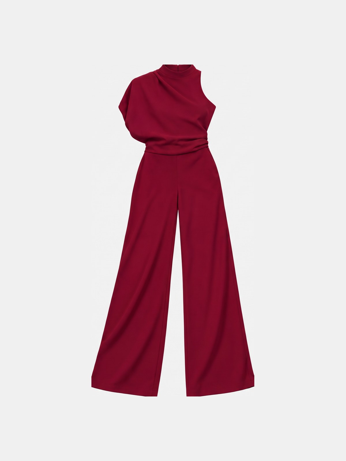 Jumpsuit Dame Asymmetrisk med Én Skulder og Brede Ben 1