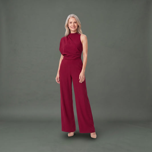 Asymmetrisk Jumpsuit med Én Skulder og Brede Ben