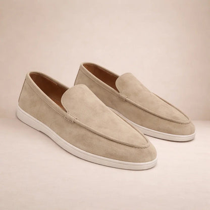Loafers Herre Casual i Læder, Slip-on med Hvid Sål 2