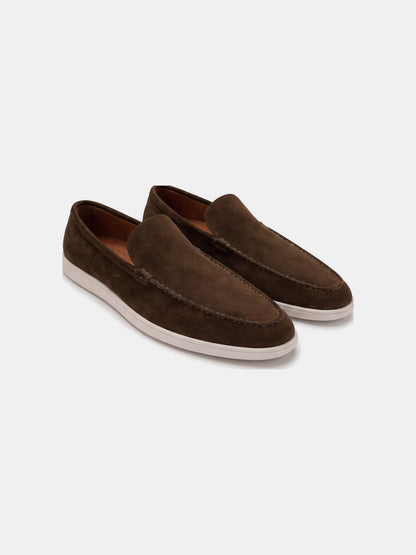 Loafers Herre Casual i Læder, Slip-on med Hvid Sål 1