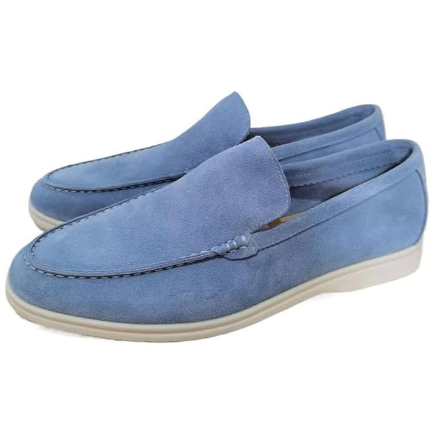 Loafers Herre Casual i Læder, Slip-on med Hvid Sål 3