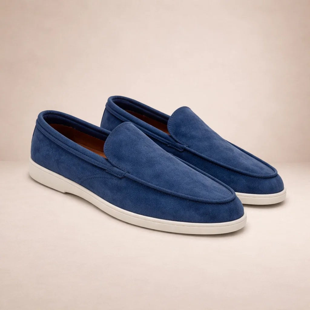 Loafers Herre Casual i Læder, Slip-on med Hvid Sål 4