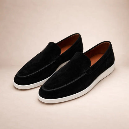 Loafers Herre Casual i Læder, Slip-on med Hvid Sål 5