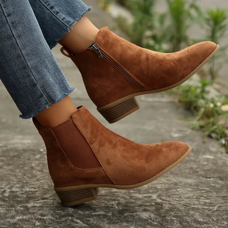 Chelsea Boots van Premium Imitatiesuède voor Dames, Winterlaarzen 1