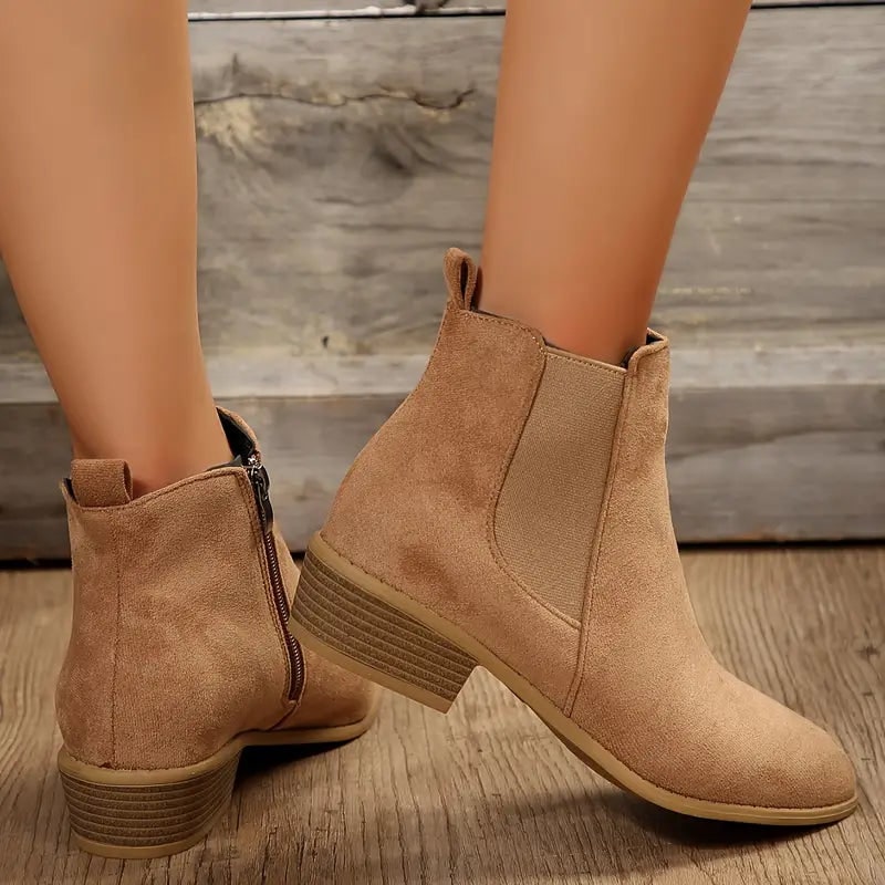 Chelsea Boots van Premium Imitatiesuède voor Dames, Winterlaarzen 3