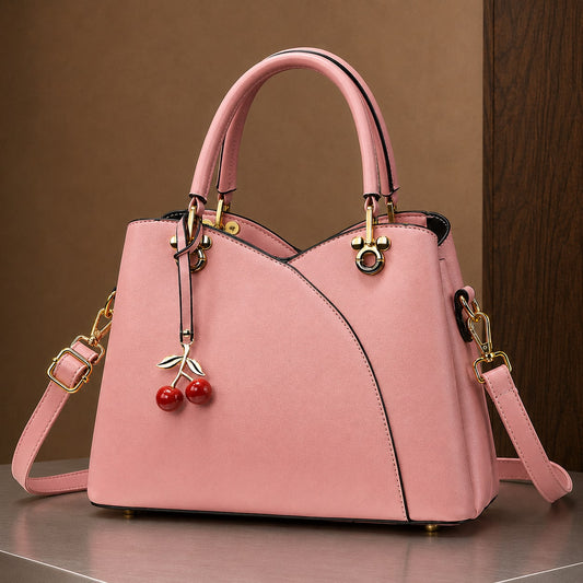 Cherry Handbag, Handtas Dames met Kersenhanger en Schouderband