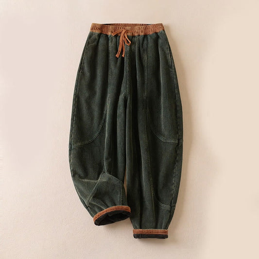 Corduroy Harembroek voor Dames met Fleecevoering en Trekkoord 2