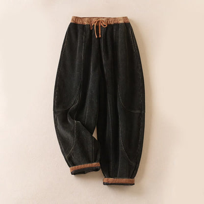 Corduroy Harembroek voor Dames met Fleecevoering en Trekkoord 4