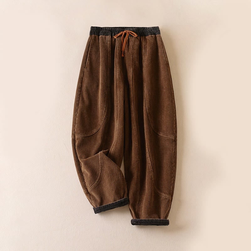 Corduroy Harembroek voor Dames met Fleecevoering en Trekkoord 6
