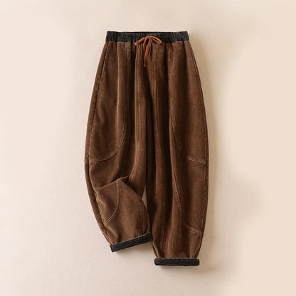 Corduroy Harembroek voor Dames met Fleecevoering en Trekkoord 6
