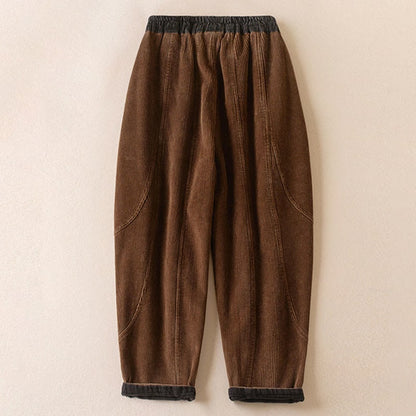 Corduroy Harembroek voor Dames met Fleecevoering en Trekkoord 7
