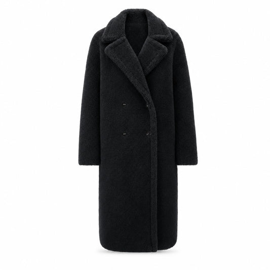 Dames Mantel Winter, Lange Teddy Jas met Reverskraag 2