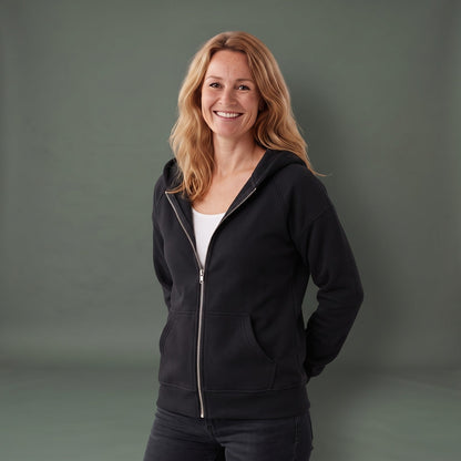 Dames Sweatshirt met Rits en Capuchon van Zachte Fleece 1