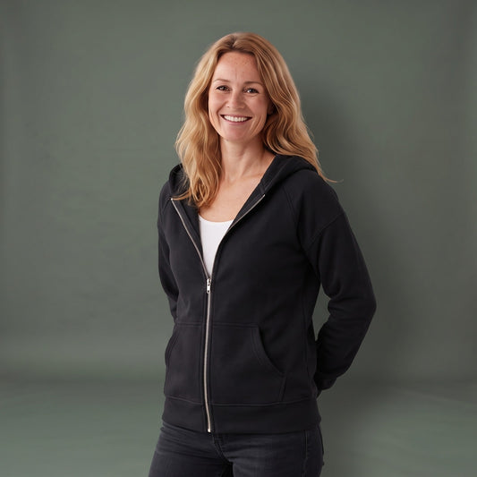 Dames Sweatshirt met Rits en Capuchon van Zachte Fleece 1