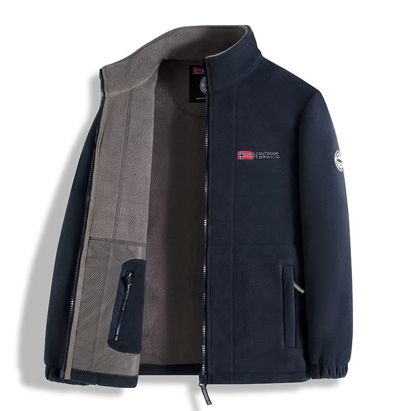 Fleece Vest voor Heren met Rits en Hoge Kraag, Warm en Licht 1