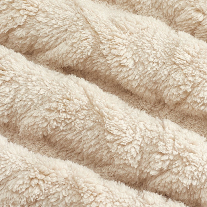 Hættetrøje Herre, Blød Teddyfleece med Kabelmønster 9
