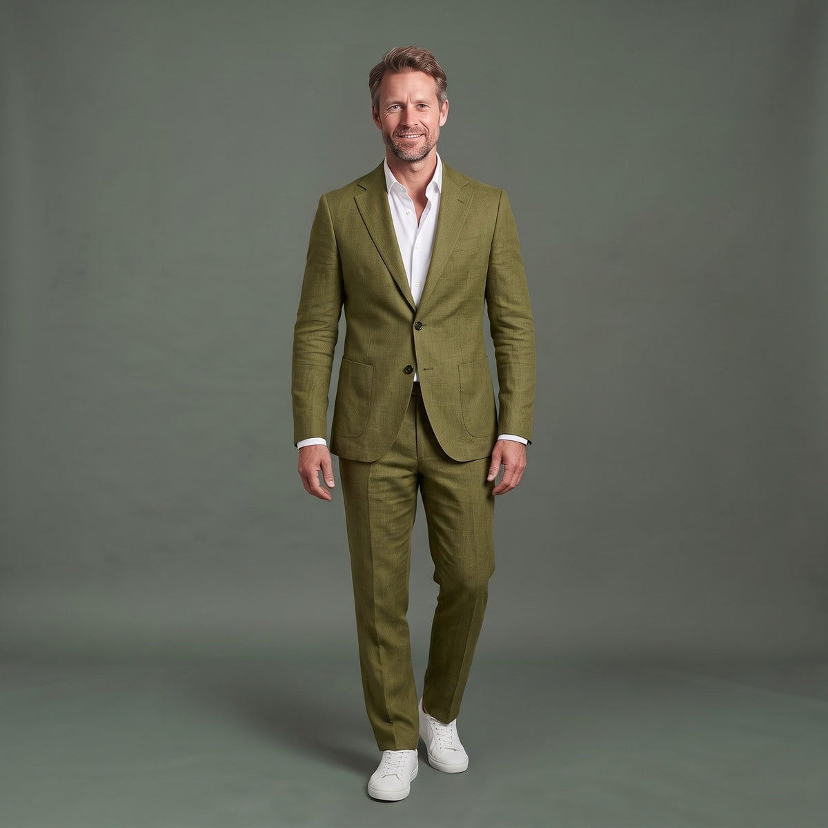 Heren Blazer Set Slim Fit met Blazer en Broek Zakdetail 1