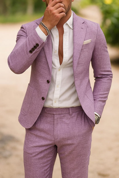 Heren Blazer Set Slim Fit met Blazer en Broek Zakdetail 8