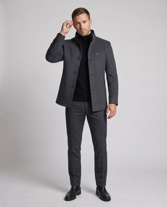 Heren Winterjas Wolmix met Teddyvoering, Mantels Heren 1