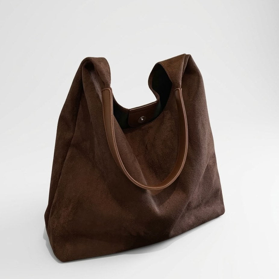 Skuldertaske Dame Hobo, Rummelig Taske med Bred Skulderrem 4