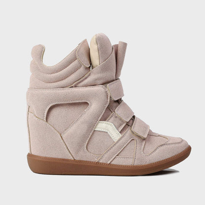 Hoge Sneakers voor Dames met Verborgen Sleehak en Klittenband 10