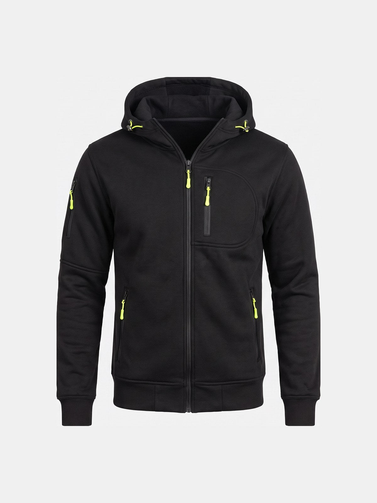 Hoodie med Lynlås Herre, Sporty med Hætte og Lynlåslommer 1