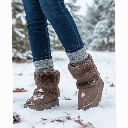 Instap Sneeuwlaarzen voor Dames met Imitatiebont, Winterlaarzen 5