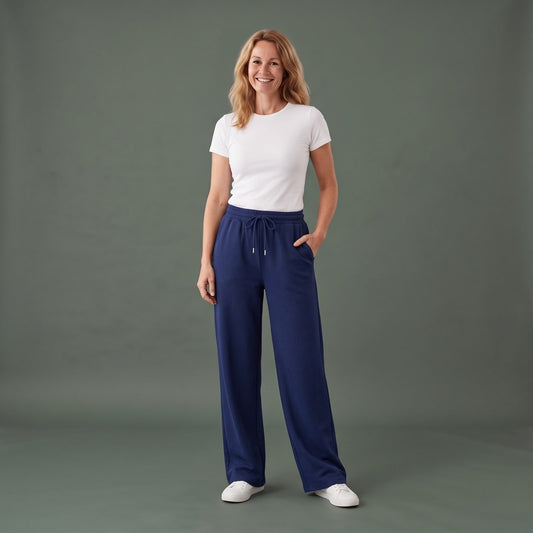 Joggingbroek Dames met Wijde Pijpen en Elastische Taille 1