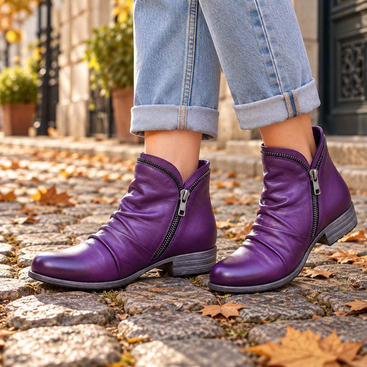 Kunstleren Enkellaarsjes voor Dames voor de Herfst, Tijdloos en Veelzijdig 4