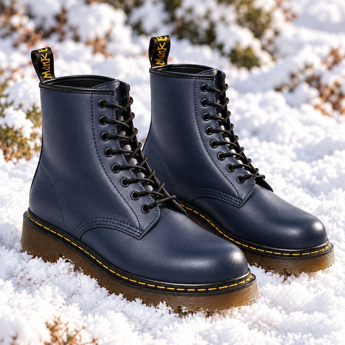 Leather Boots, Læderstøvler Dame med Snørebånd og Gummisål 4