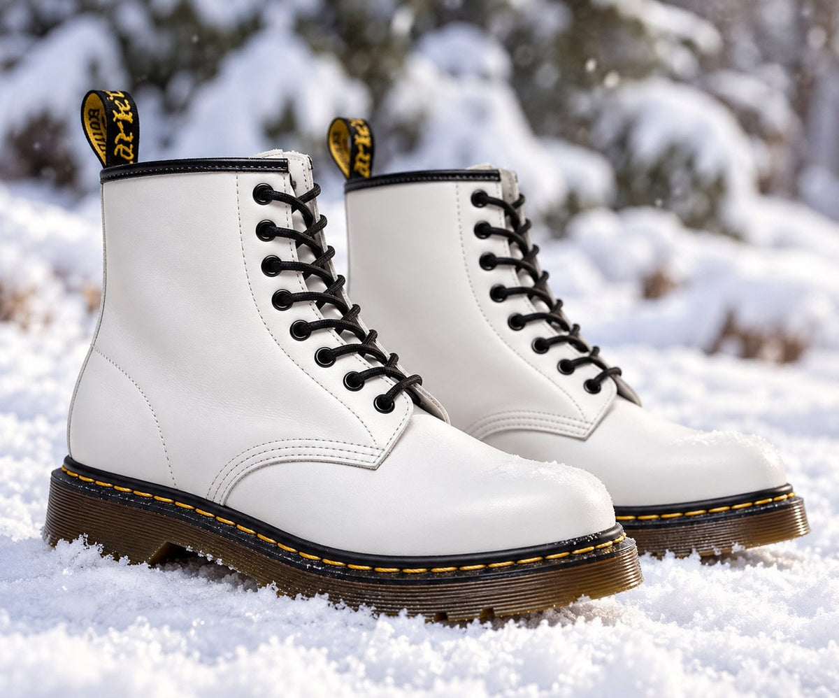 Leather Boots, Læderstøvler Dame med Snørebånd og Gummisål 7
