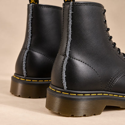 Leather Boots, Læderstøvler Dame med Snørebånd og Gummisål 9