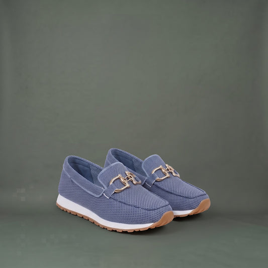 Orthopedic Loafers i Åndbar Strik med Sneakersål, Lette Slip-on Sko