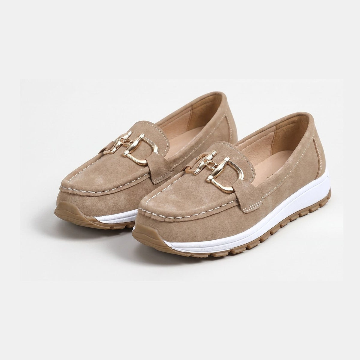 Loafers Dame Ortopædiske med Kilesål i Ruskindslook 1