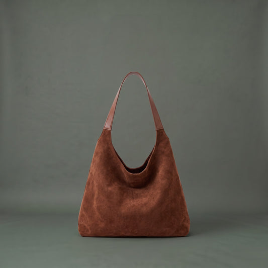 Minimalistisk Hobo Skuldertaske, Rummelig med Bred Rem