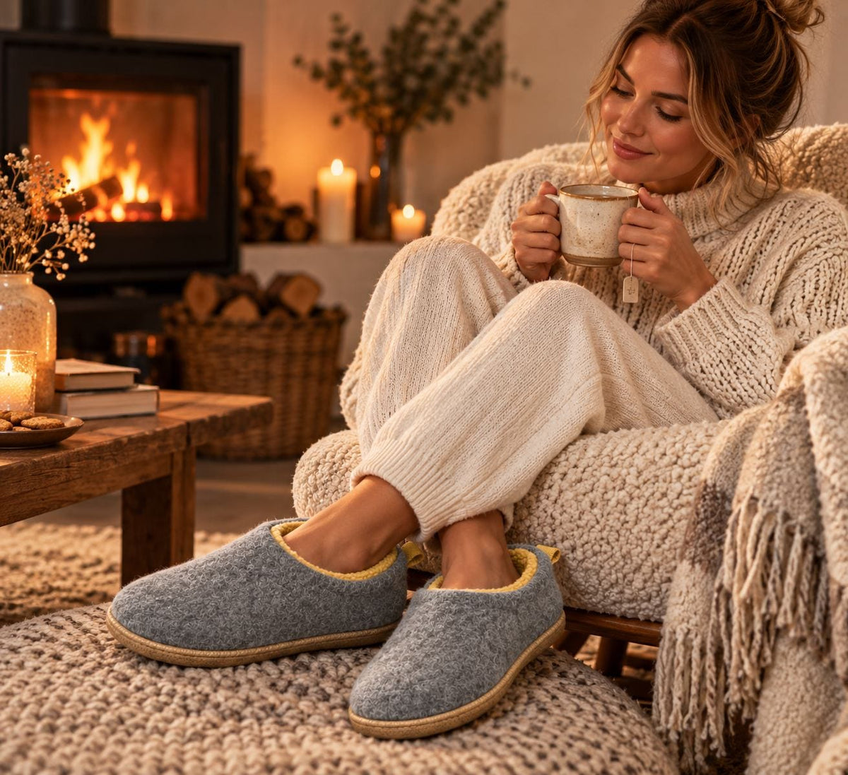 Orthopedische Pantoffels Unisex, Warme Huisschoenen met Fleecevoering 7