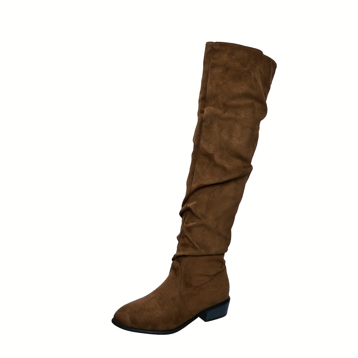 Overknee Laarzen voor Dames, Instapmodel met Blokhak 5