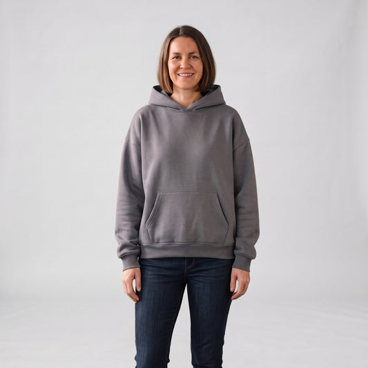 Oversized Hoodie Dames met Verlaagde Schouders en Kangoeroezak