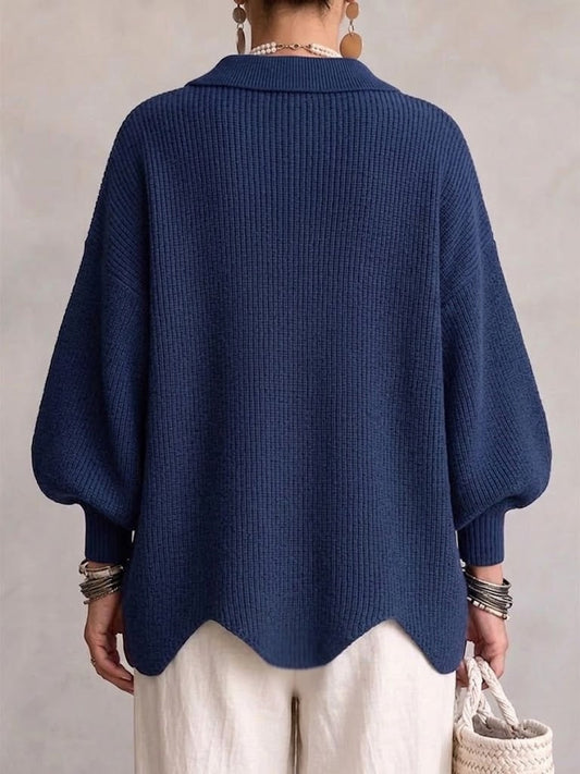 Oversized Vest voor Dames met Ballonmouwen en Gouden Knopen 2