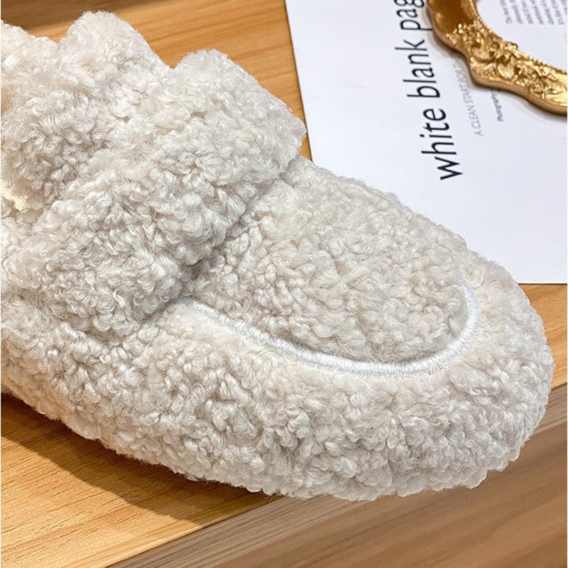 Pantoffel Dames Pluche met Antislipzool en Instapmodel 4