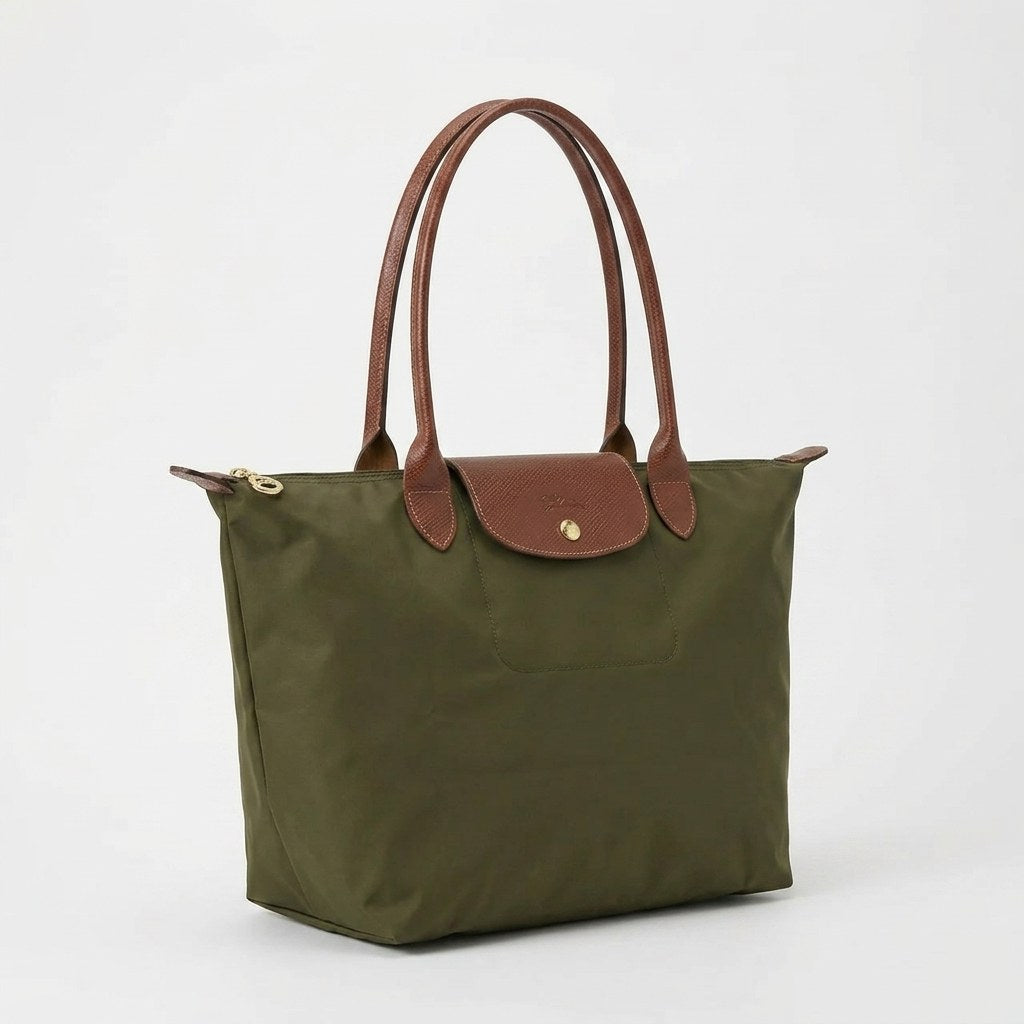 Skuldertaske Dame, Rummelig Shopper Taske med Lynlås 2