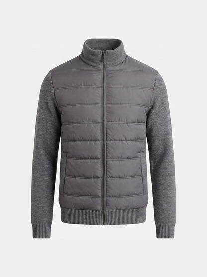 Herrejakke Varm og Sporty med Quiltet Front og Strikærmer 1