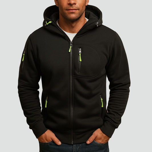 Sportieve Hoodie met Rits voor Heren en Ritszakken