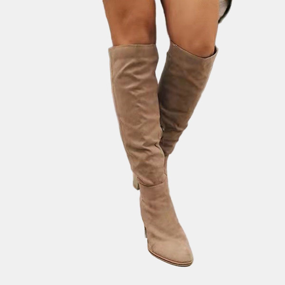 Tall Boots, Høje Overknee Støvler Dame med Blokhæl 2